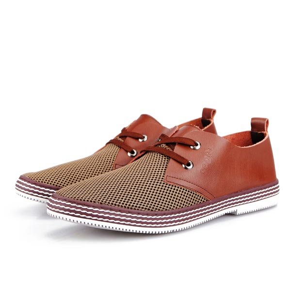 Mens respirante chaussures de maille kaki d'été bleu appartements gris